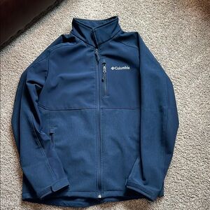 Columbia Blue Performance Jacket with High Collar